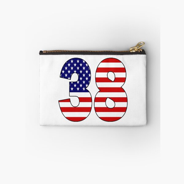Item preview, Number 38 with USA flag on the background designed and sold by AllShirts21.