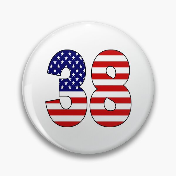 Item preview, Number 38 with USA flag on the background designed and sold by AllShirts21.
