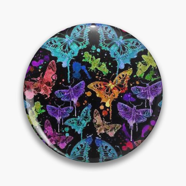 Item preview, Neon Paint Splattered Butterflies designed and sold by unclestich.