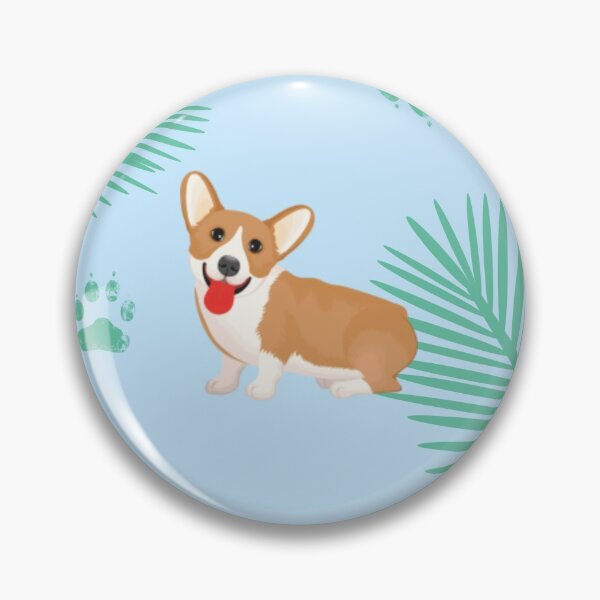 Item preview, Blue Palm Corgi designed and sold by mclaurin612.