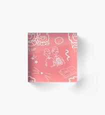 Dan & Phil "phan" Repeating Pattern Acrylic Block