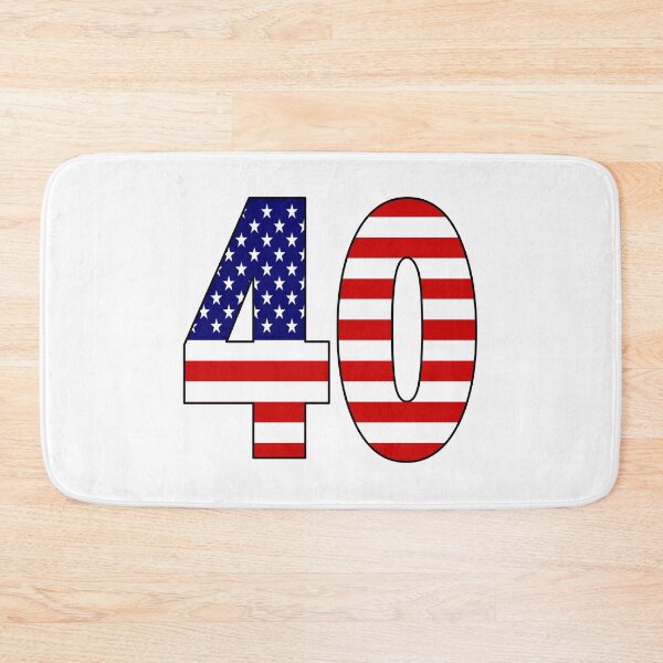 Item preview, Number 40 with USA flag on the background designed and sold by AllShirts21.