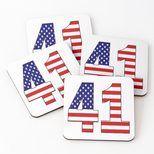 Item preview, Number 41 with USA flag on the background designed and sold by AllShirts21.