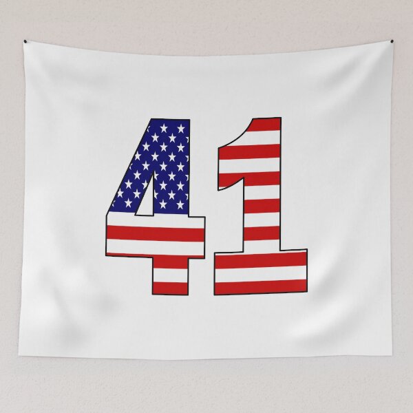 Item preview, Number 41 with USA flag on the background designed and sold by AllShirts21.