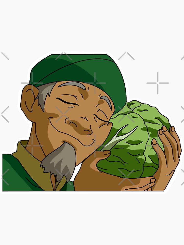 "Cabbage Man Avatar The Last Airbender" Sticker by DitsyDesigns