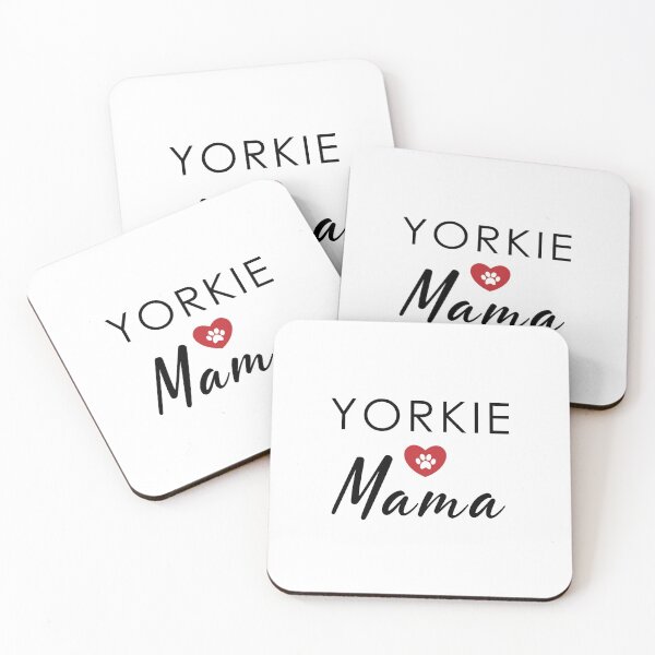 Item preview, Yorkie Mama, Yorkshire Terrier, Yorkie Gifts, Mother Tees, Cute Illustration, Teacup Yorky, Red Color, White Background designed and sold by Annona-.