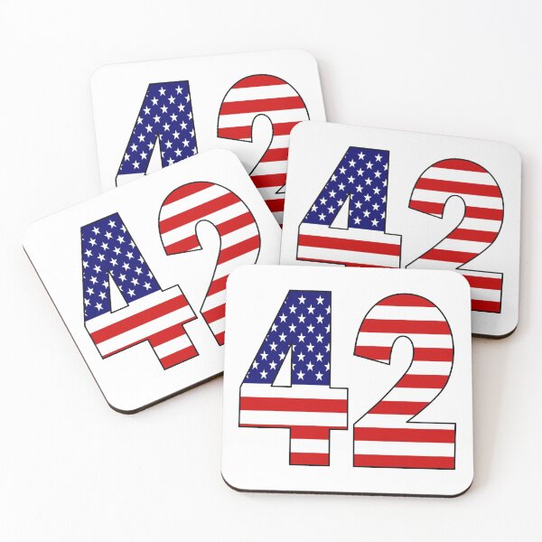 Item preview, Number 42 with USA flag on the background designed and sold by AllShirts21.