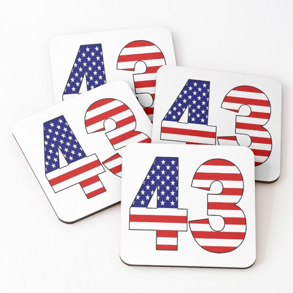 Item preview, Number 43 with USA flag on the background designed and sold by AllShirts21.