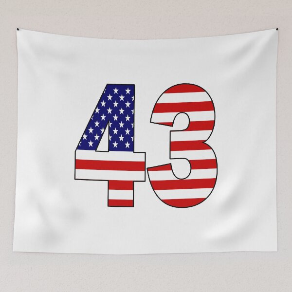 Item preview, Number 43 with USA flag on the background designed and sold by AllShirts21.
