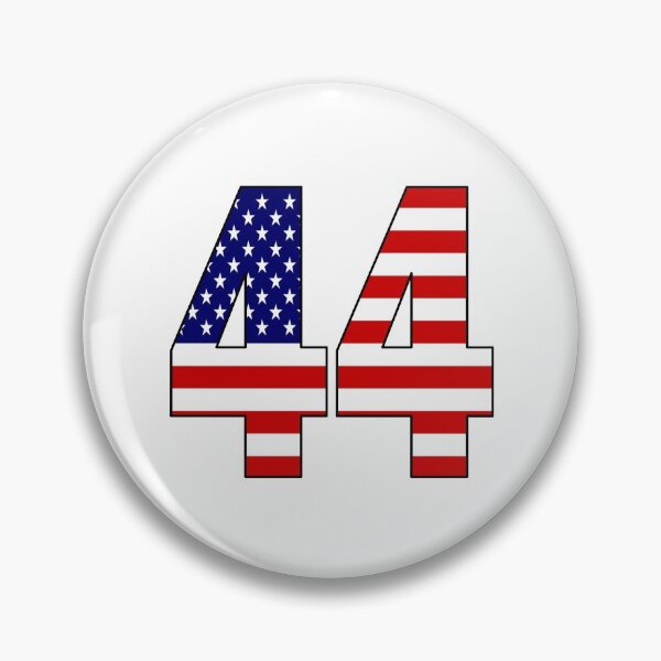 Artikelvorschau, Nummer 44 mit USA-Flagge im Hintergrund entworfen und verkauft von AllShirts21.
