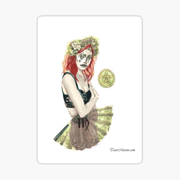 Daughter of Pentacles - Tarot - Hija de Pentaculos Sticker