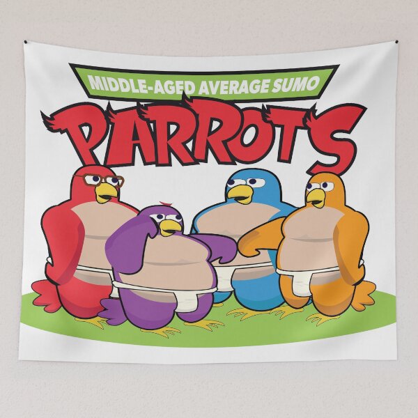 Item preview, Middle-Aged Average Sumo Parrots designed and sold by kingroy.