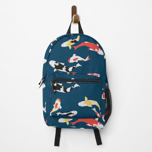 Item preview, Multicolored Koi Pattern on Cyan designed and sold by designcardinal.