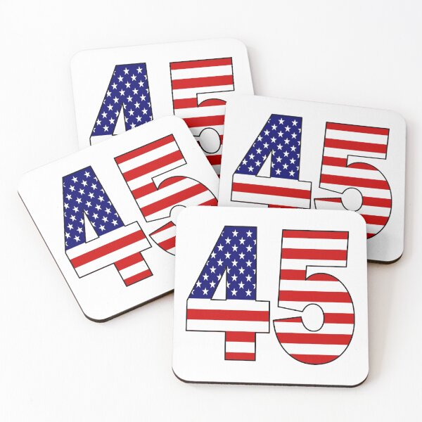 Item preview, Number 45 with USA flag on the background designed and sold by AllShirts21.