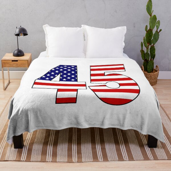 Item preview, Number 45 with USA flag on the background designed and sold by AllShirts21.