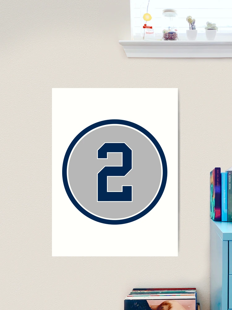 Derek Jeter #2 Away Jersey Number Art Print