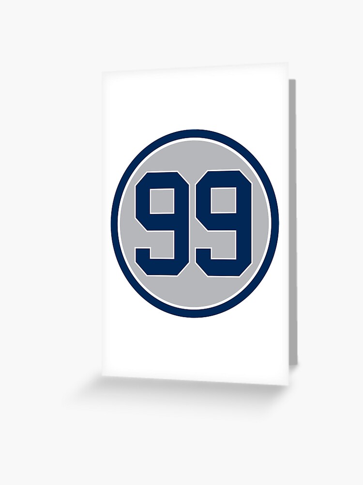 Aaron Judge #99 Away Jersey Number Greeting Card for Sale by