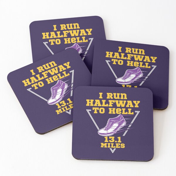 Item preview, Half Marathon Runner I Run Halfway to Hell designed and sold by jaygo.