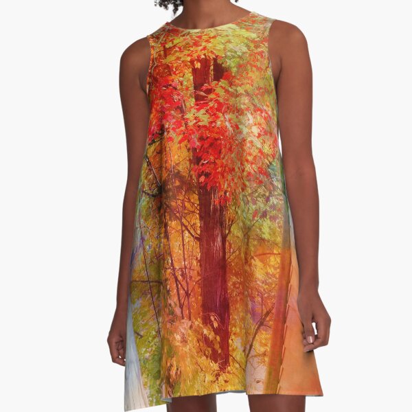 mirror lake fall A-Line Dress