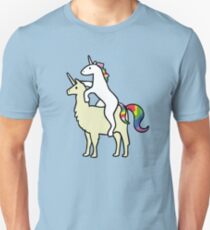 Einhorn Reit Llamacorn Slim Fit T-Shirt
