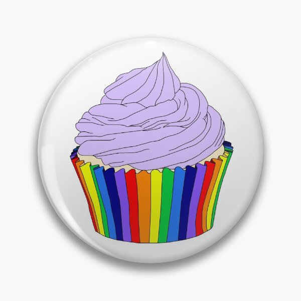 Item preview, Rainbow Cupcake with Lavender Icing  designed and sold by Deborah Camp.