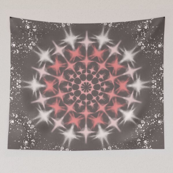 Item preview, Awesome Pink and Grey Tie And Dye Mandala Pattern  designed and sold by Malha Malha.