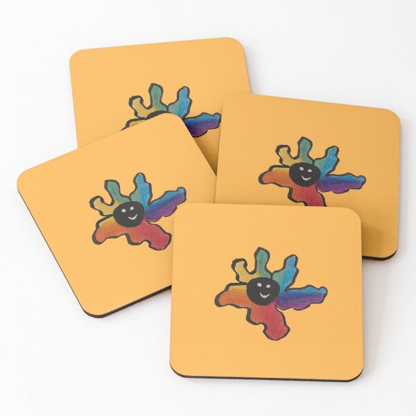 Item preview, Psychedelic Rainbow Flower with a Smile designed and sold by zoeebeck.