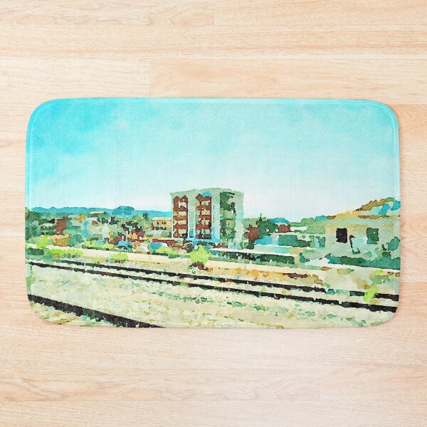Item preview, Landscape with tracks and buildings with periphery Pescara city from train window designed and sold by Giuseppe Cocco.