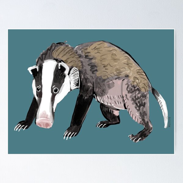 Item preview, Arctonyx Greater hog badger designed and sold by belettelepink.