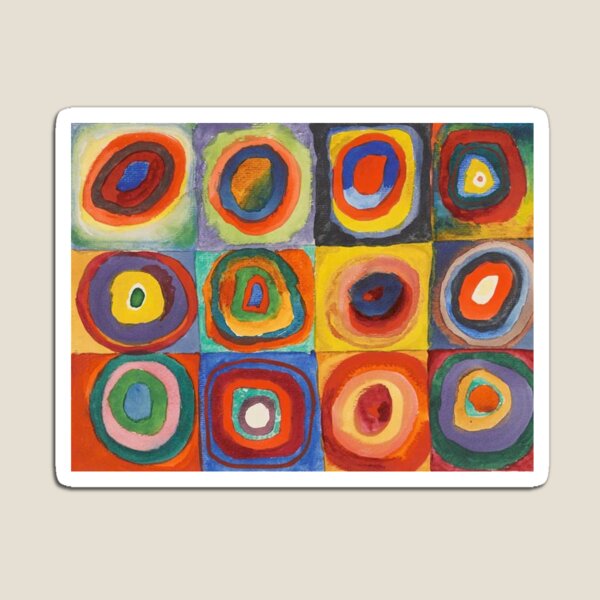 Item preview, COLOR STUDY, SQUARES WITH CONCENTRIC CIRCLES - WASSILY KANDINSKY designed and sold by arthistoryfever.