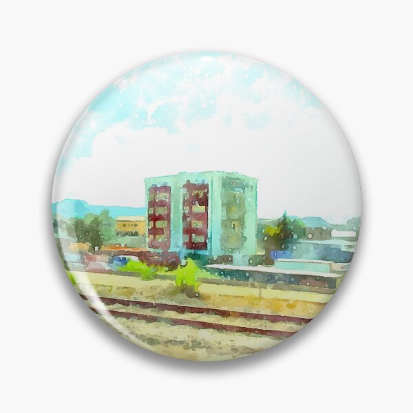 Item preview, Landscape with tracks and buildings with periphery Pescara city from train window designed and sold by Giuseppe Cocco.