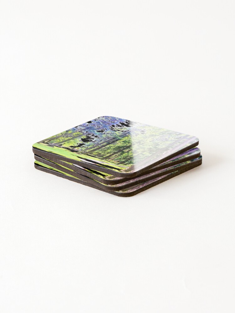 Thumbnail 4 of 5, Coasters (Set of 4), Psychedelic Firs designed and sold by RajasIntuits.
