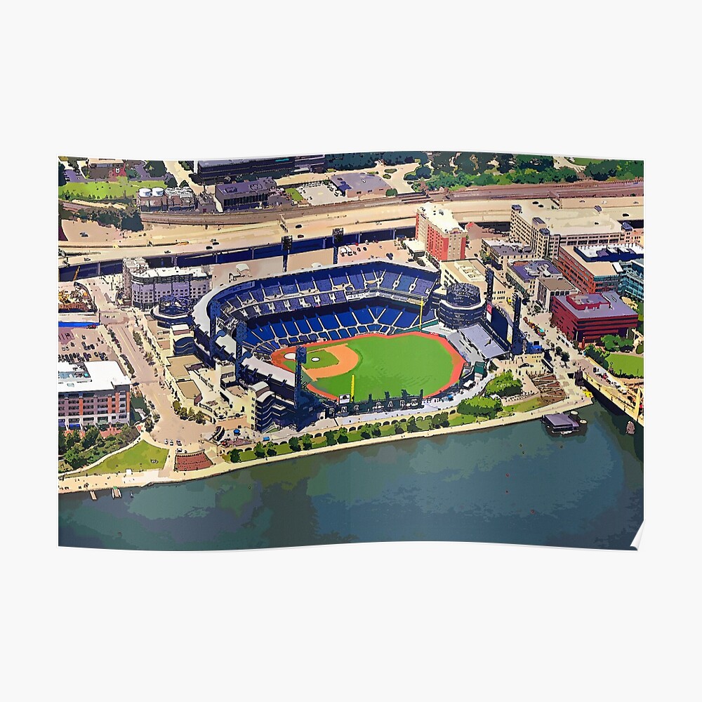 PNC Park Cartoon Aerial Poster for Sale by shutterrudder