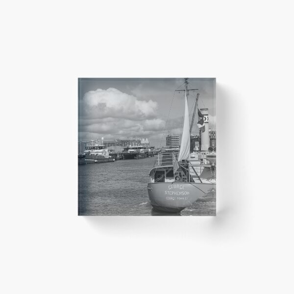 Item preview, The George Stephenson sailing boat moored in the docks in the seaside town of Great Yarmouth in Norfolk designed and sold by yackers1.