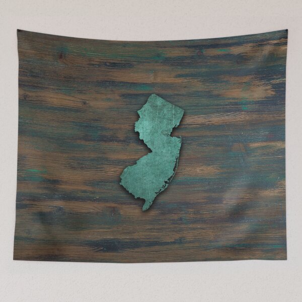 Item preview, Rustic Teal New Jersey Shape designed and sold by Jared Davies.