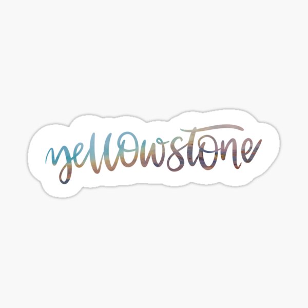 Item preview, Yellowstone Grand Prismatic National Park Calligraphy  designed and sold by sammleavitt.