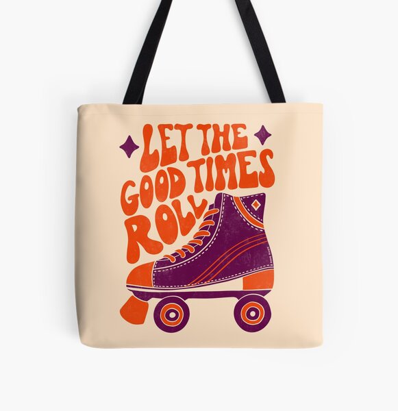 Let The Good Times Roll All Over Print Tote Bag