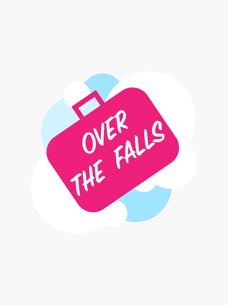 Over the Falls in a Suitcase Sticker by squirrelsatdoor