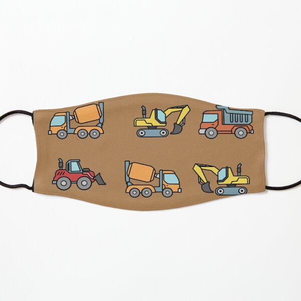 Construction Bulldozer Digger Dumper Truck Dozer Excavator Kids Mask