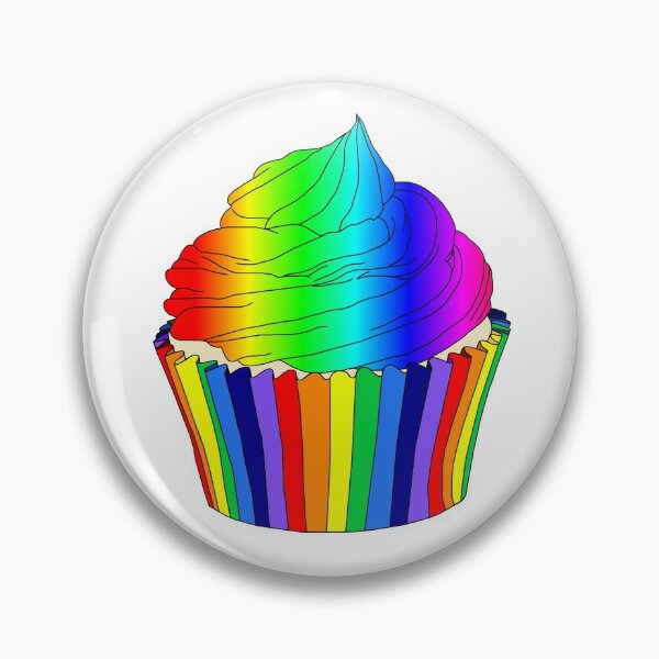 Artikelvorschau, Heller Regenbogen-Ombre-Cupcake entworfen und verkauft von Deborah Camp.