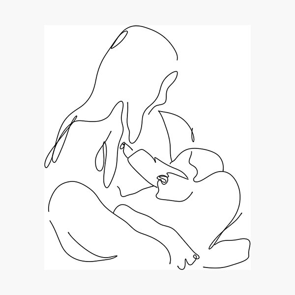 Breastfeeding Mother With Baby Photographic Print