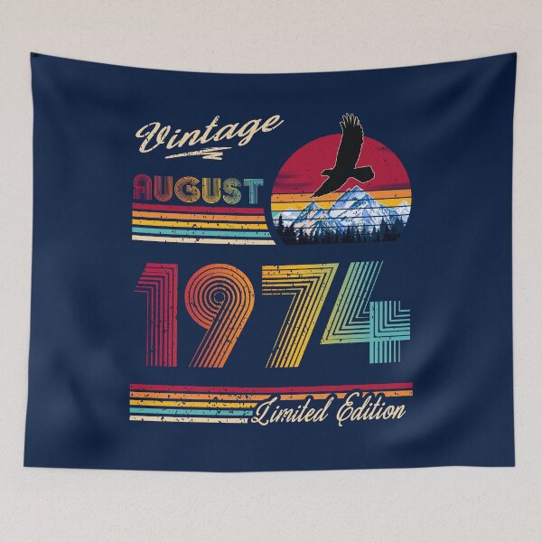 Item preview, Vintage August 1974 Birthday designed and sold by GreenSplash.