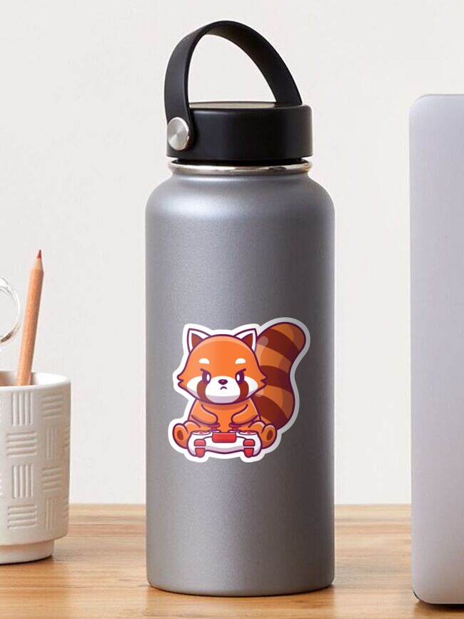 Thumbnail 1 of 3, Sticker, Gaming Red Panda designed and sold by renju1902.