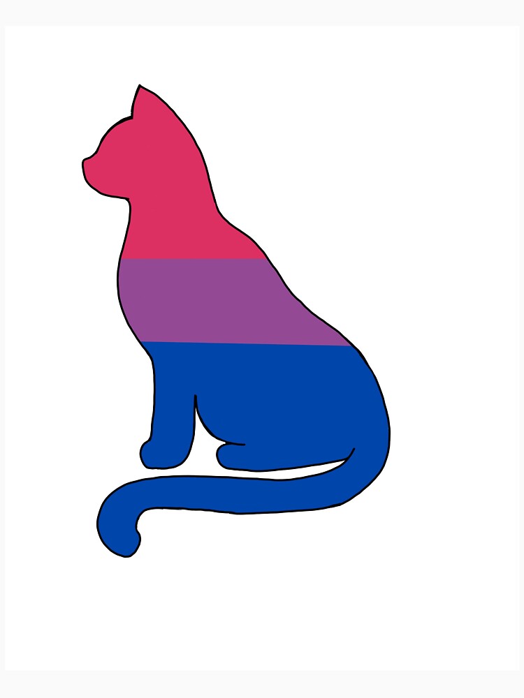 Bi Pride Cat Decal T Shirt By Diredoe Redbubble