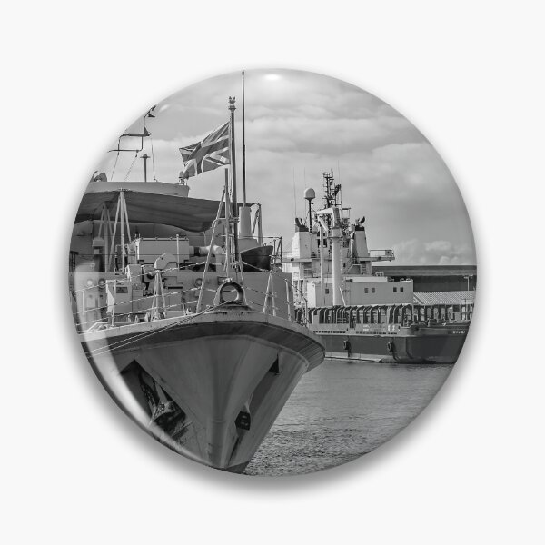 Item preview, Front view of a Navy war ship moored in the seaside town of Great Yarmouth, Norfolk designed and sold by yackers1.