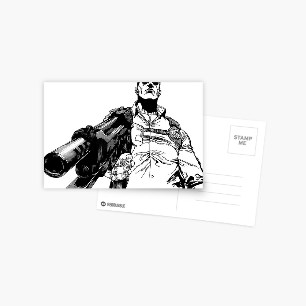 Wallman Jirou The Hitman Greeting Card By Badassmanga Redbubble