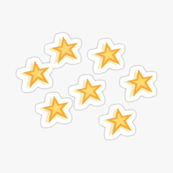 Yellow Star Pack Sticker By Elenaczar Redbubble