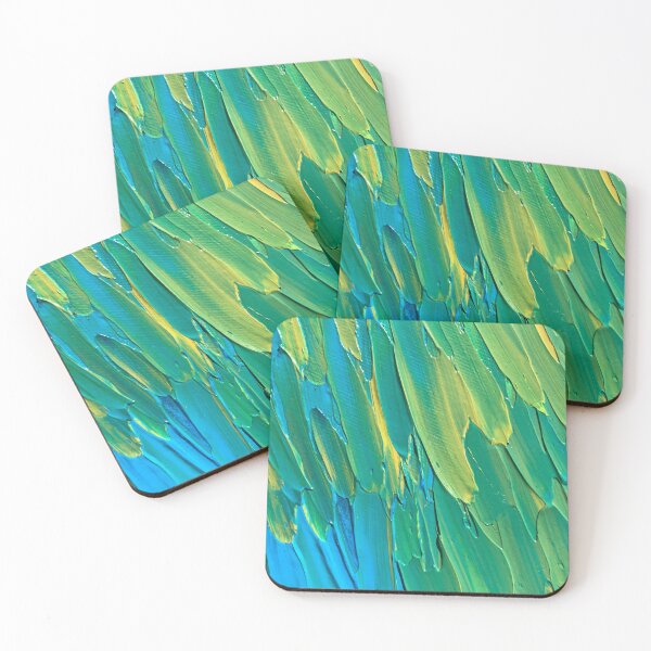 Item preview, Cool Textured Abstract Art Blue Yellow Green designed and sold by artskye.