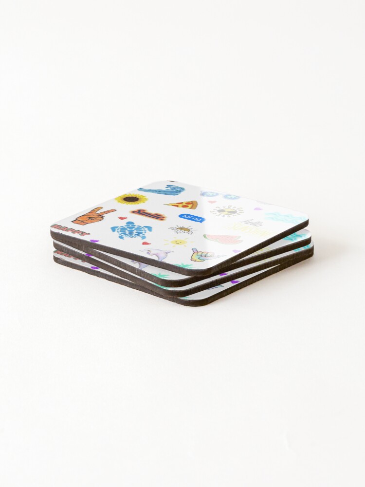 Thumbnail 4 of 5, Coasters (Set of 4), Summer designed and sold by Rividy.