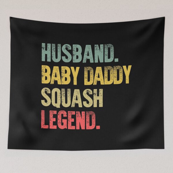 Item preview, Funny Men Vintage T Shirt Husband Baby Daddy Squash Legend designed and sold by Bendthetrend.